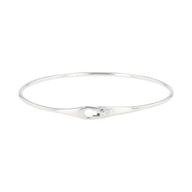 Opening Dinh Van Serrure bracelet in white gold and diamond