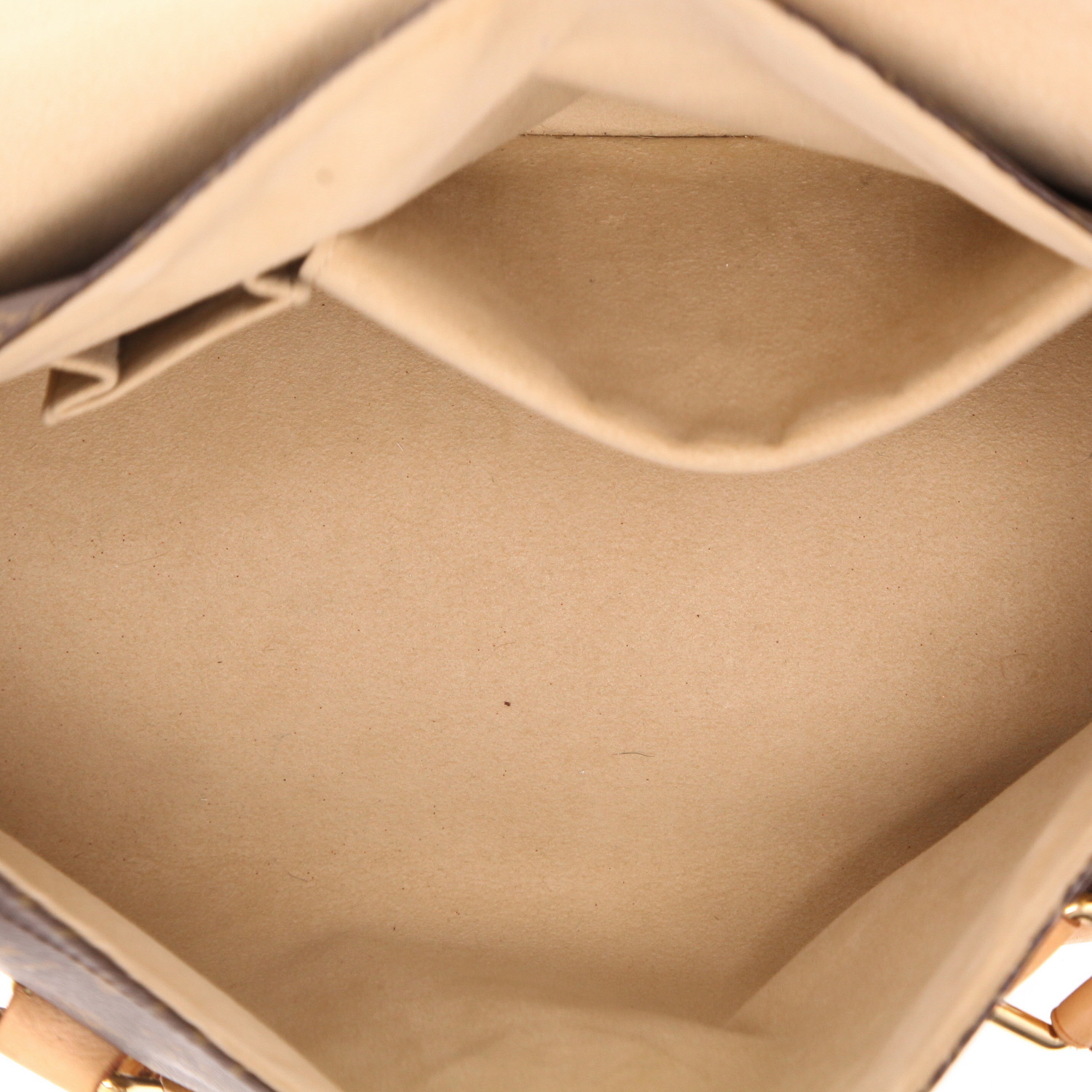 Louis Vuitton  Beverly large model  handbag  monogram canvas  and natural leather - Detail D3