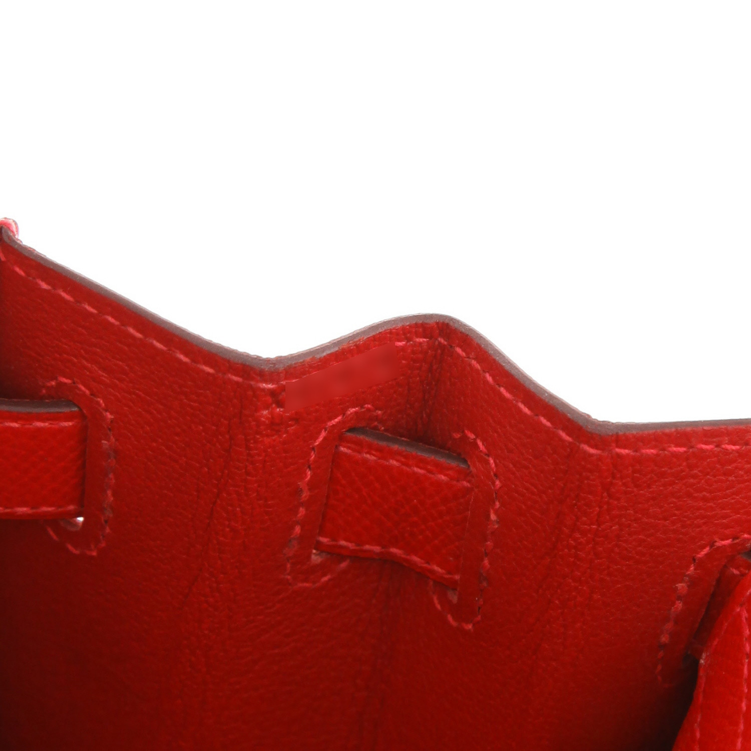 Hermès  Kelly 28 cm handbag  in red Casaque epsom leather - Detail D4