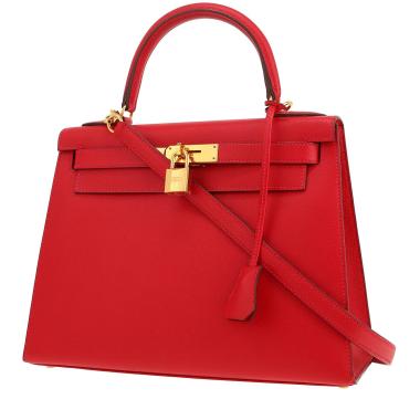 Sac à main Hermès  Kelly 28 cm en cuir epsom rouge Casaque