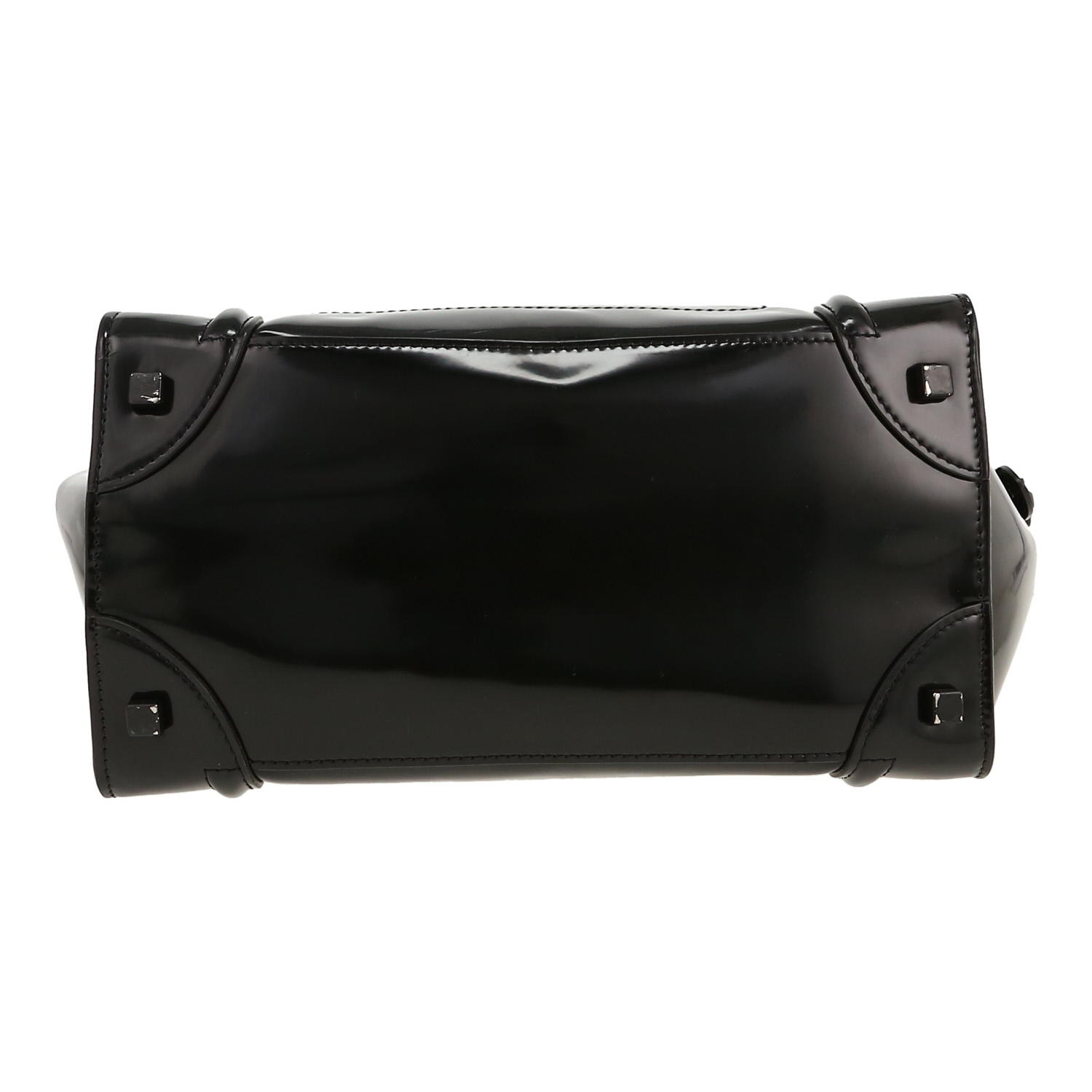 Borsa Celine  Luggage Mini in pelle verniciata nera - Detail D1