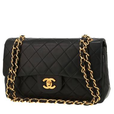 Chanel  Timeless Petit handbag  in navy blue quilted leather
