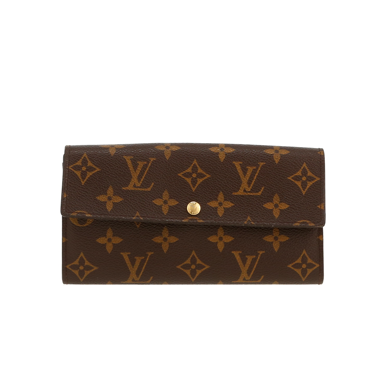 Portefeuille Louis Vuitton Sarah en toile monogram marron - Detail D4