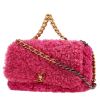 Borsa a tracolla Chanel  19 modello medio  in pelliccia sintetica rosa - 00pp thumbnail