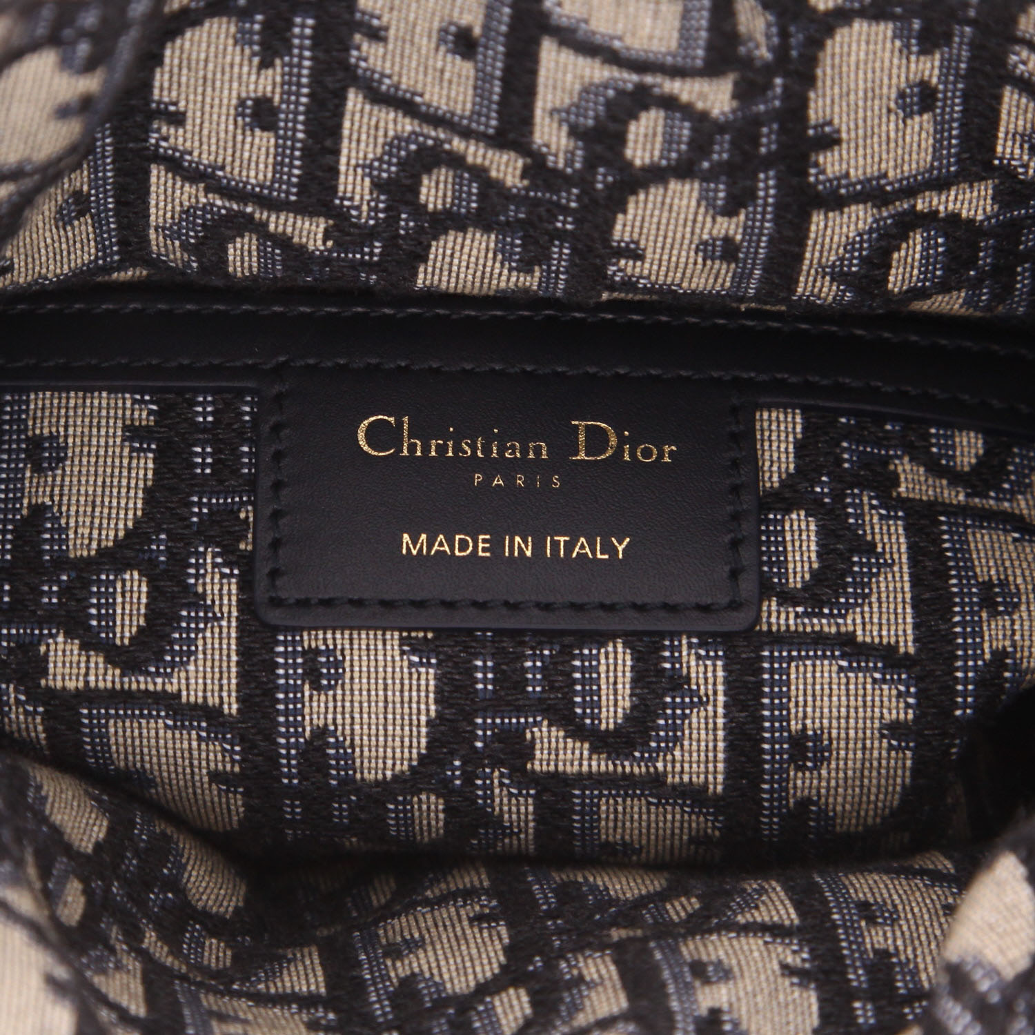 Borsa Dior  Lady Dior in vimini beige e pelle blu marino - Detail D2