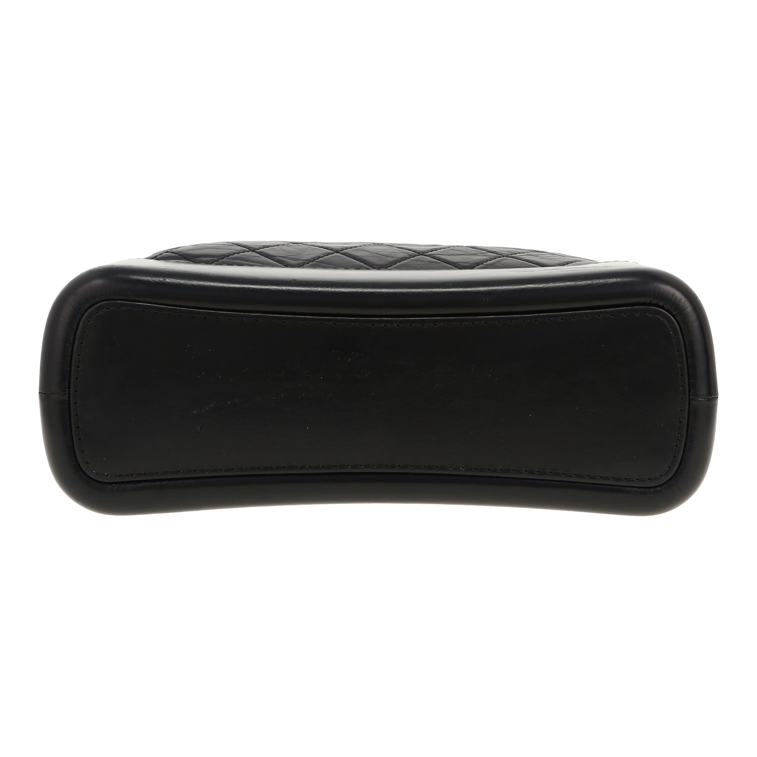 Bolso bandolera Chanel  Gabrielle  modelo mediano  en cuero acolchado azul - Detail D1