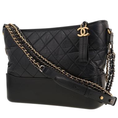 Chanel  Gabrielle  medium model  shoulder bag  in blue quilted leather