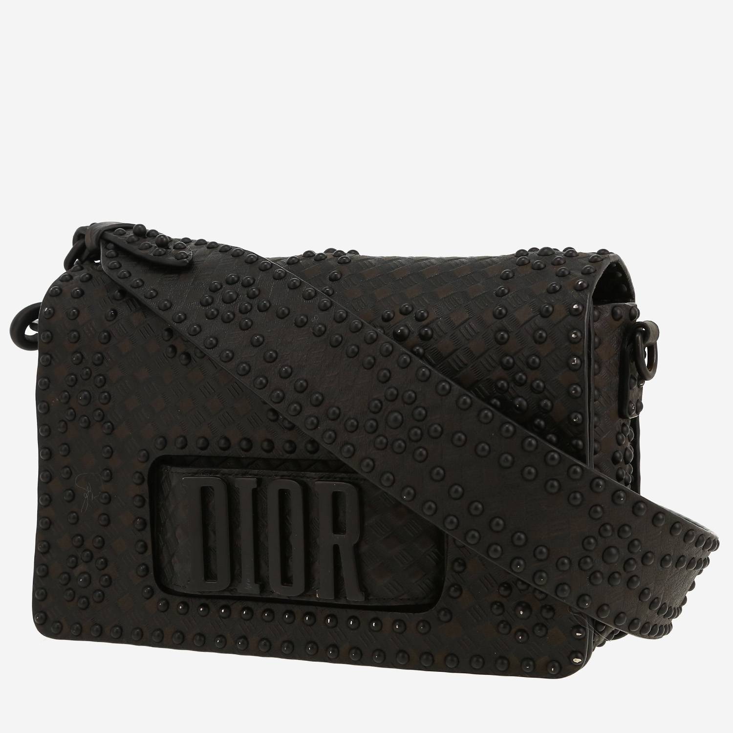 Sac bandoulière Dior  DIO(R)EVOLUTION en cuir noir