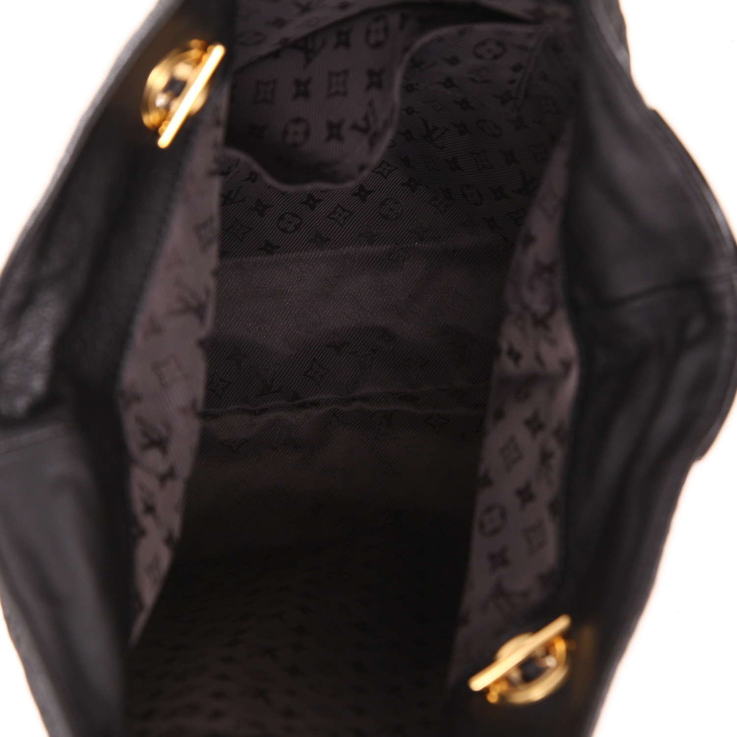 Bolso de mano Louis Vuitton  Editions Limitées en cuero monogram huella negro - Detail D5