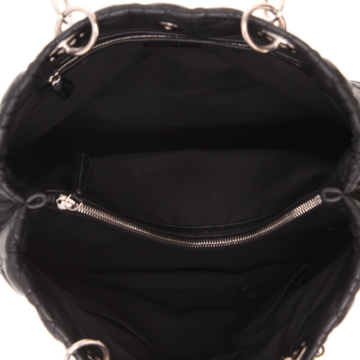 Dior  Dior Soft shopping bag  in black leather cannage - Detail D3