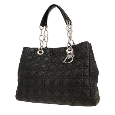 Sac cabas Dior  Dior Soft en cuir cannage noir