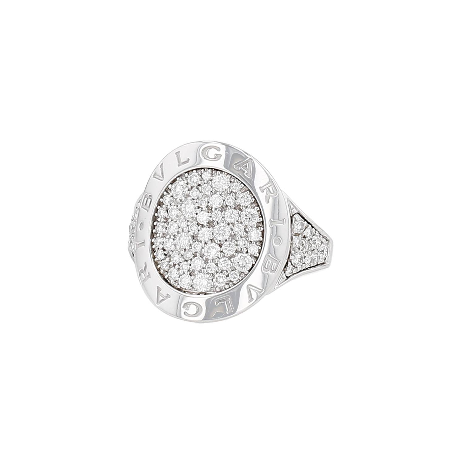 Bague Bulgari Bulgari en or blanc et diamants d’occasion Bague Bulgari Bulgari en or blanc et diamants d’occasion
