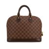 Louis Vuitton  Alma handbag  in ebene damier canvas  and brown leather - 360 thumbnail