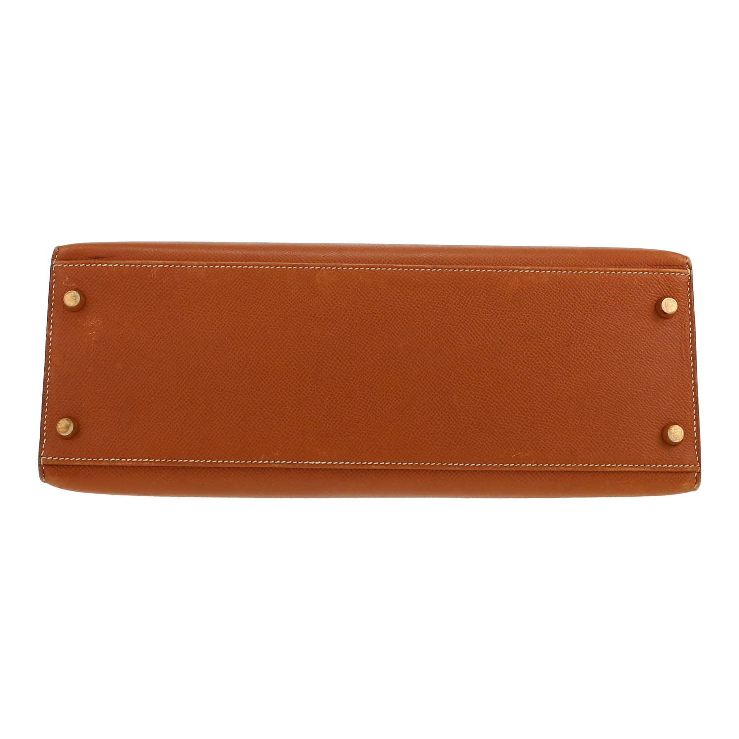 Borsa Hermès  Kelly 32 cm in pelle Courchevel gold - Detail D1