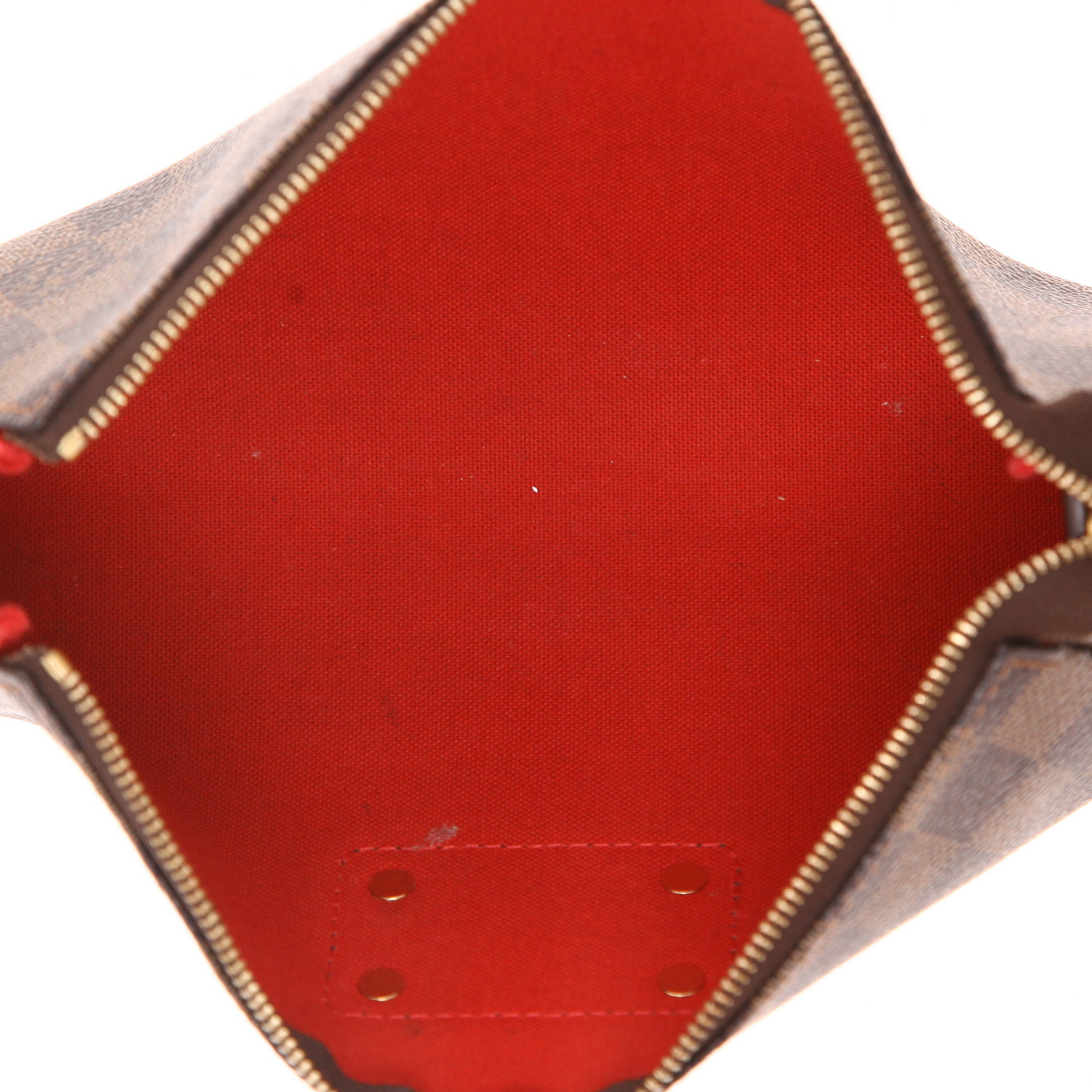 Borsa a tracolla Louis Vuitton  Eva in tela a scacchi ebana e pelle marrone - Detail D3