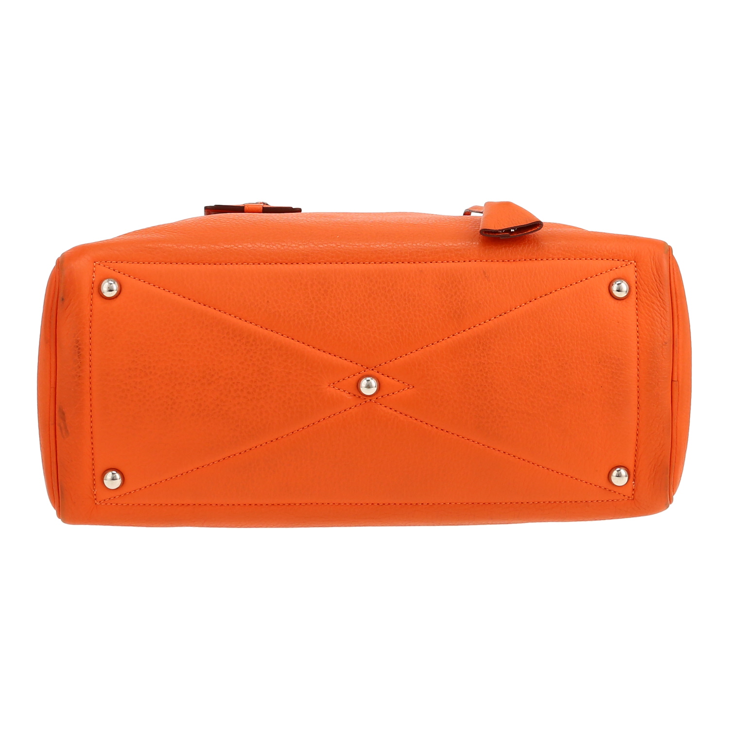 Borsa Hermès  Victoria in pelle togo arancione - Detail D1