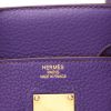Borsa weekend Hermès  Haut à Courroies in pelle taurillon clemence viola - Detail D2 thumbnail