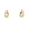 Paire de créoles Chaumet  en or jaune et diamants - 360 thumbnail