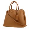 Prada  Double shoulder bag  in brown leather saffiano - 00pp thumbnail