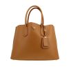 Prada  Double shoulder bag  in brown leather saffiano - 360 thumbnail