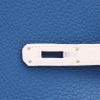 Hermès  Birkin 30 cm handbag  in blue Mykonos and white togo leather - Detail D4 thumbnail