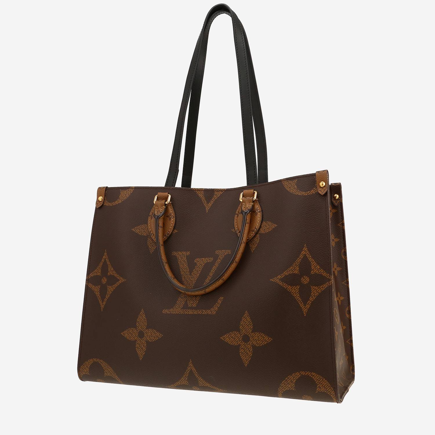 Louis Vuitton  Onthego shopping bag  in brown two tones  monogram canvas