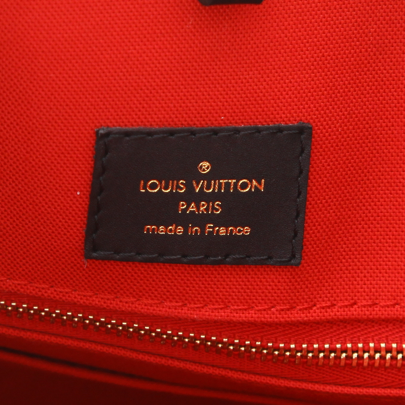 Louis Vuitton  Onthego shopping bag  in brown two tones  monogram canvas - Detail D2