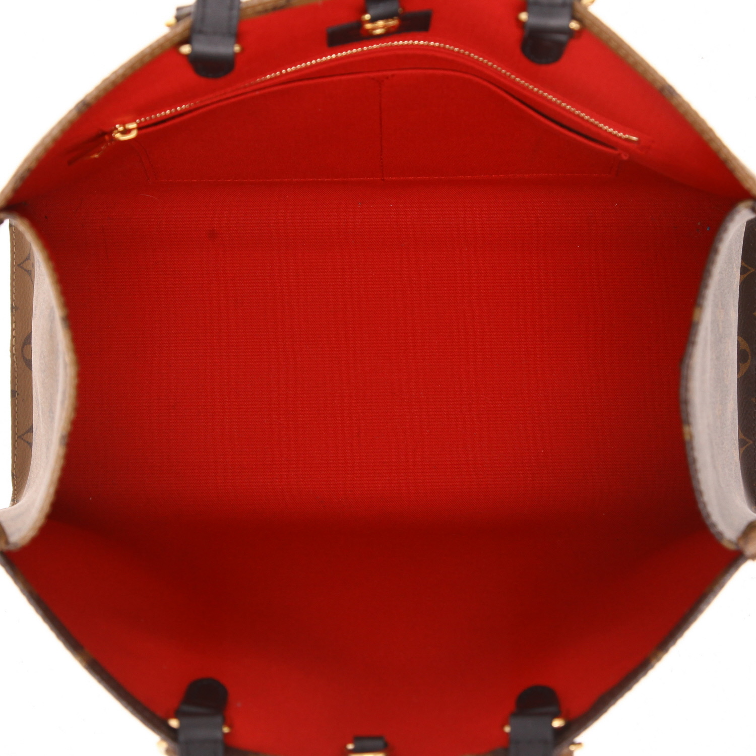 Shopping bag Louis Vuitton  Onthego in tela monogram bicolore marrone - Detail D3