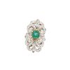 Bague Vintage  en or jaune, or blanc, émeraude et diamants - 360 thumbnail