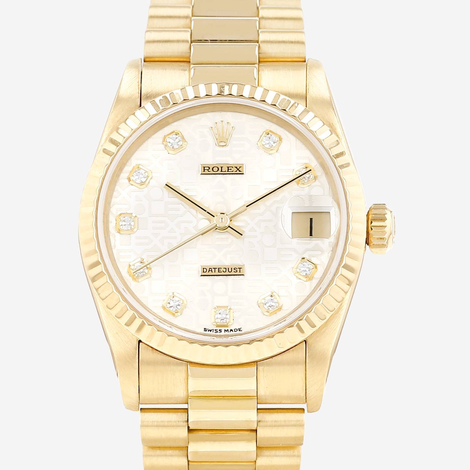Montre Rolex Datejust en or jaune Ref: Rolex - 68278  Vers 1991