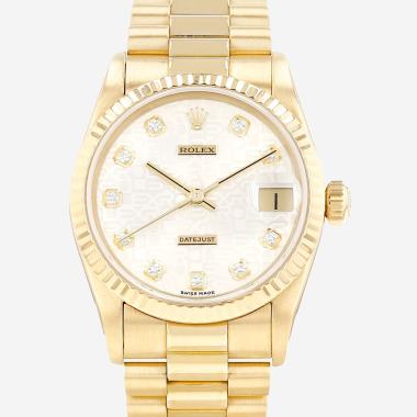 Montre Rolex Datejust en or jaune Ref: Rolex - 68278  Vers 1991