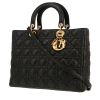 Sac à main Dior  Lady Dior en cuir cannage noir - 00pp thumbnail