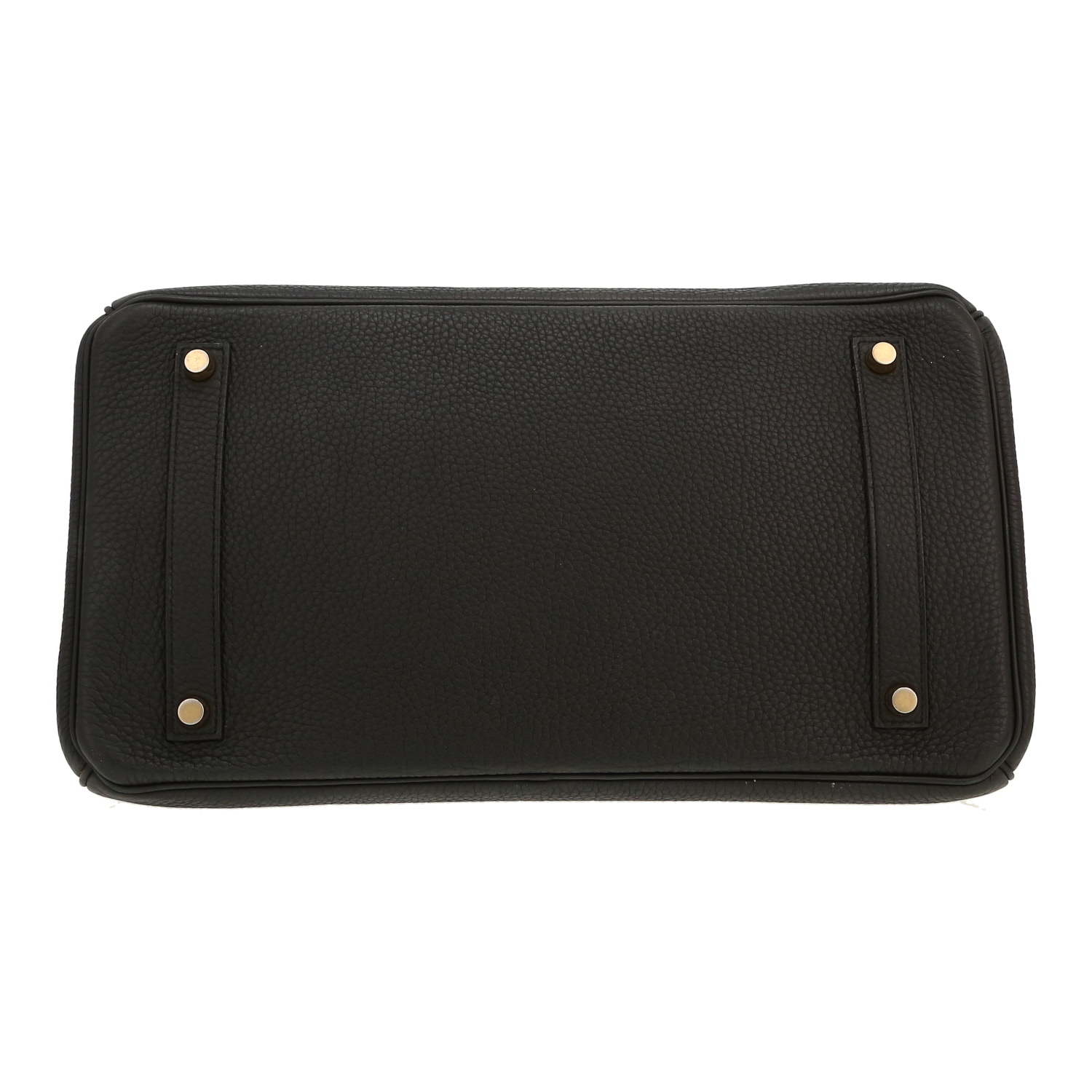 Bolso de mano Hermès  Birkin 35 cm en cuero togo negro - Detail D1