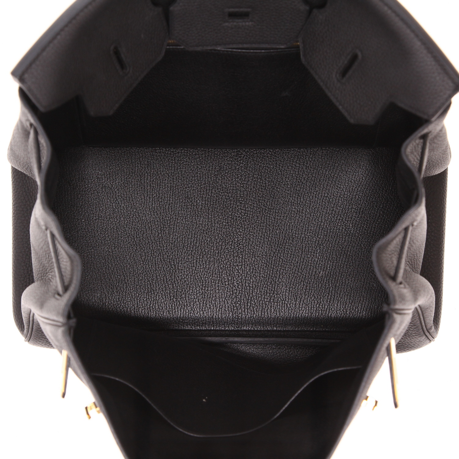 Bolso de mano Hermès  Birkin 35 cm en cuero togo negro - Detail D3