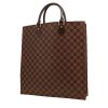 Bolso de mano Louis Vuitton  Sac Plat en lona a cuadros ébano y cuero marrón - 00pp thumbnail