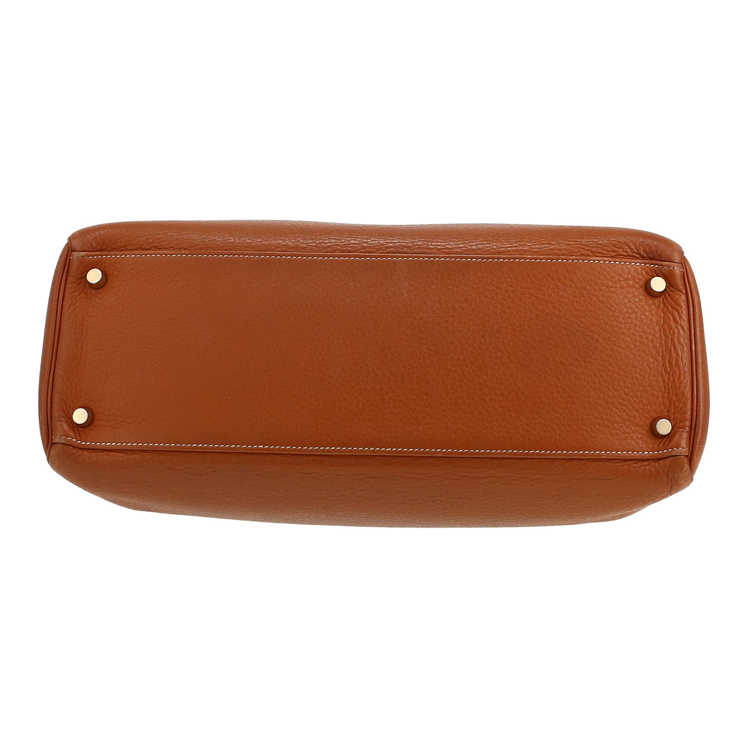 Sac à main Hermès  Kelly 35 cm en cuir togo gold - Detail D1