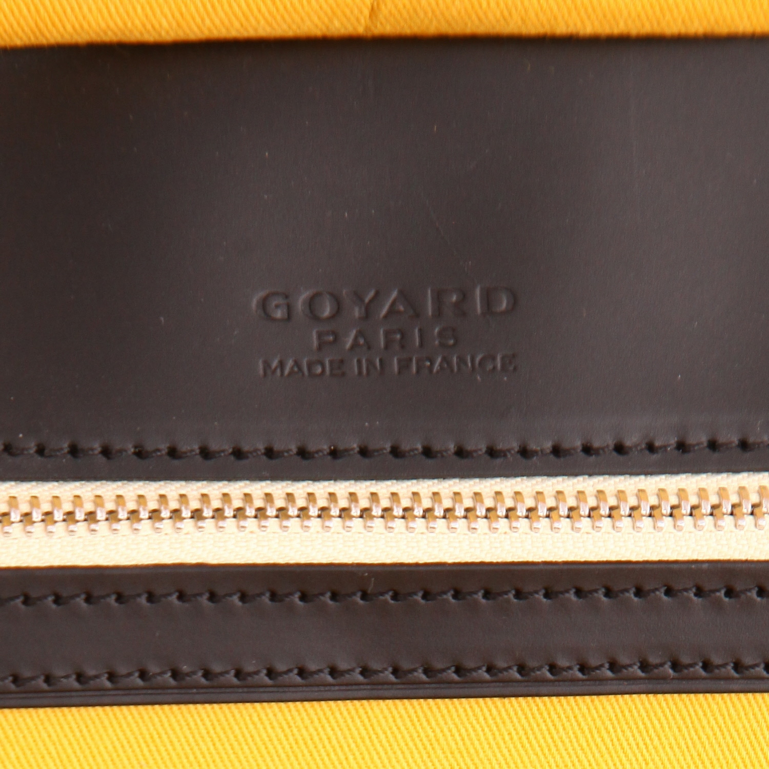 Bolsa de viaje Goyard  Majordome en tela Goyardine negra y marrón y cuero negro - Detail D2