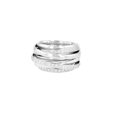 Anello De Grisogono Allegra in oro bianco e diamanti