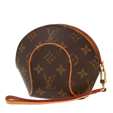 Louis Vuitton  Ellipse pouch  in brown monogram canvas  and natural leather