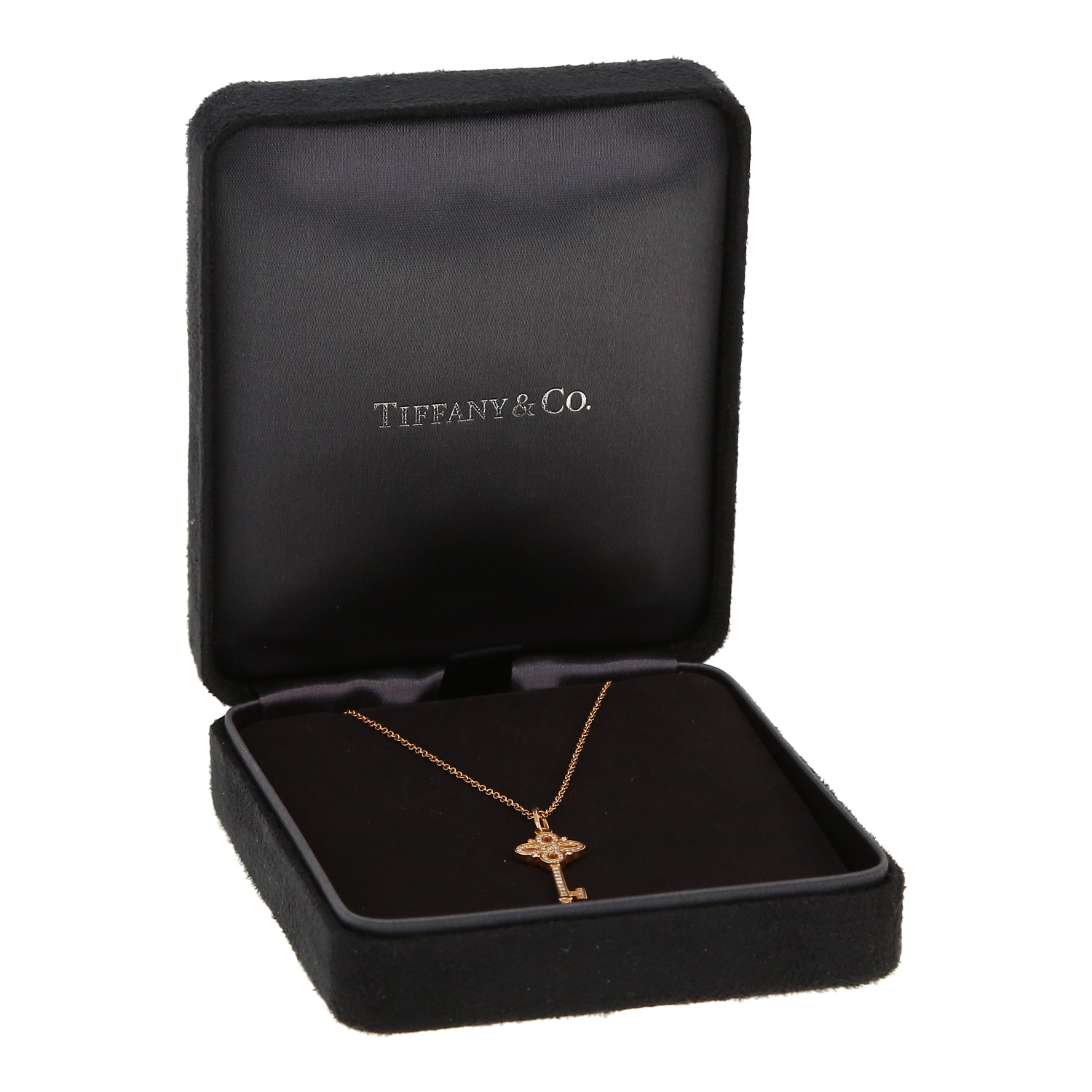 Collana Tiffany & Co Clé Victoria mini in oro rosa e diamanti - Detail D2