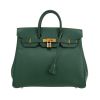 Sac à main Hermès  Haut à Courroies en vache Liégée verte - 360 thumbnail