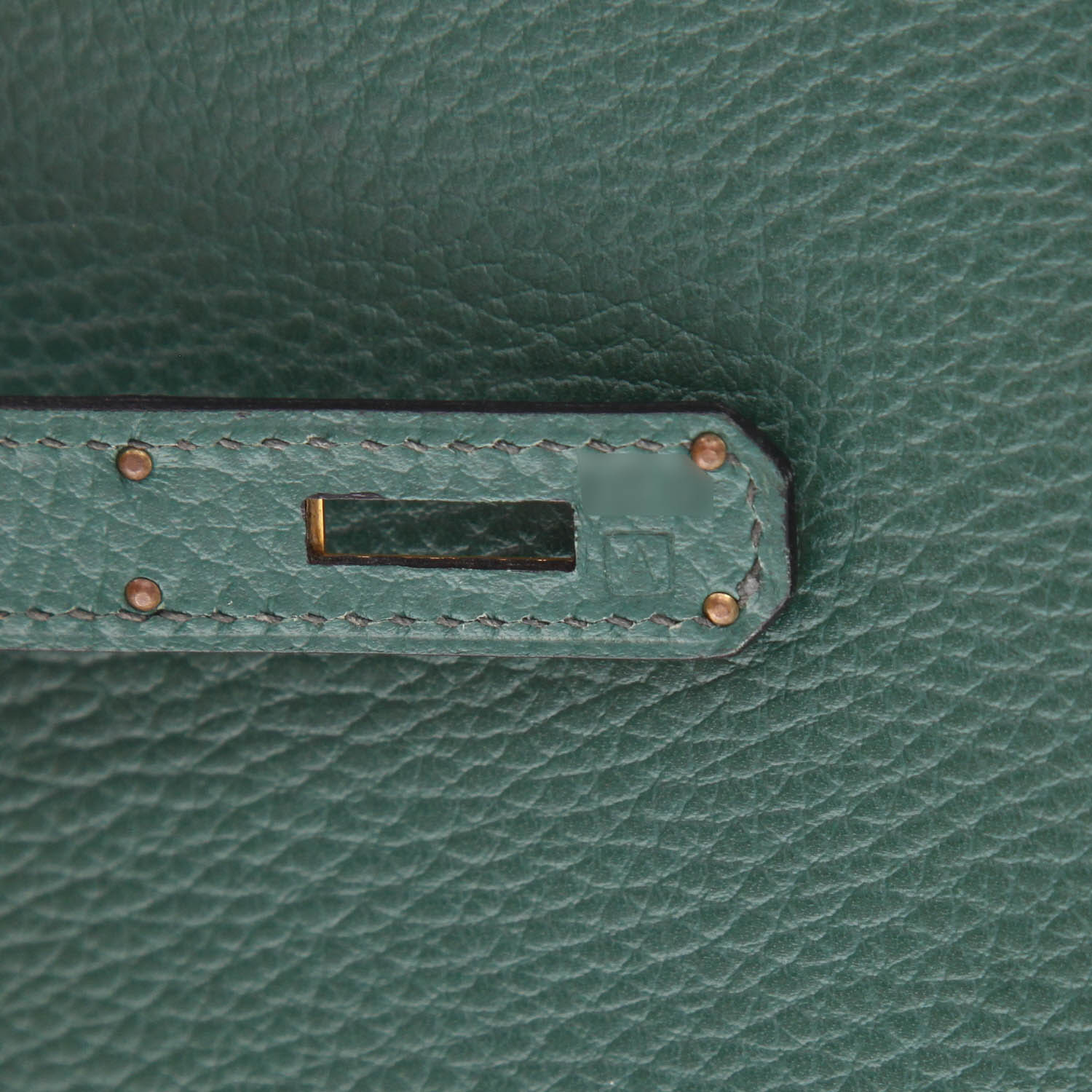 Hermès  Haut à Courroies handbag  in green - Detail D4