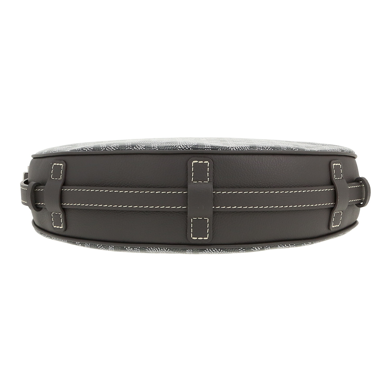 Borsa a tracolla Goyard  Hirondelle in tela Goyardine grigia e pelle grigia - Detail D1