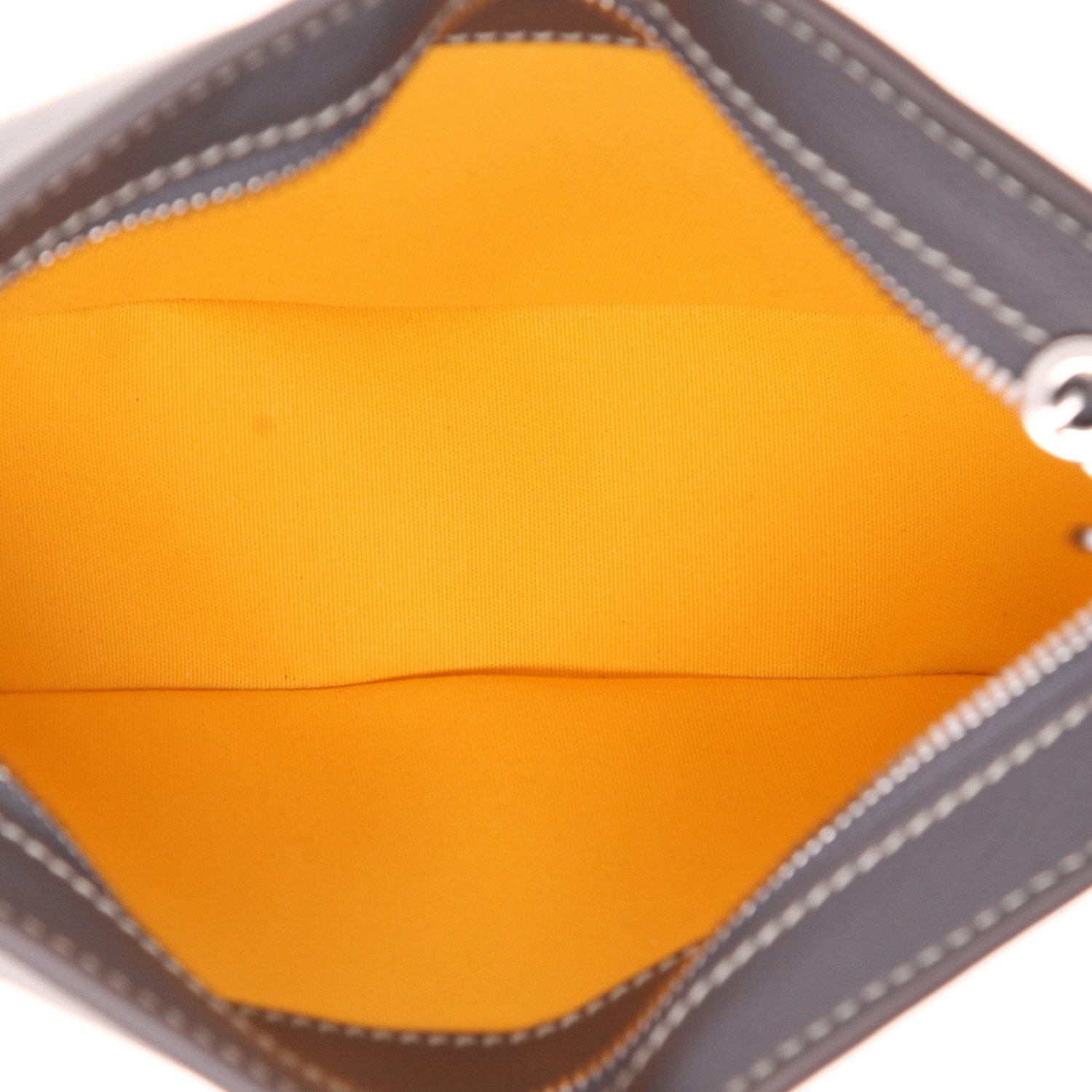 Bolso bandolera Goyard  Hirondelle en tela Goyardine gris y cuero gris - Detail D3