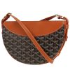 Goyard  Hirondelle shoulder bag  in black Goyard canvas  and brown leather - 00pp thumbnail