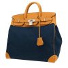 Sac de week end Hermès  Haut à Courroies en denim bleu et cuir togo Sésame - 00pp thumbnail