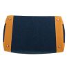 Sac de week end Hermès  Haut à Courroies en denim bleu et cuir togo Sésame - Detail D1 thumbnail