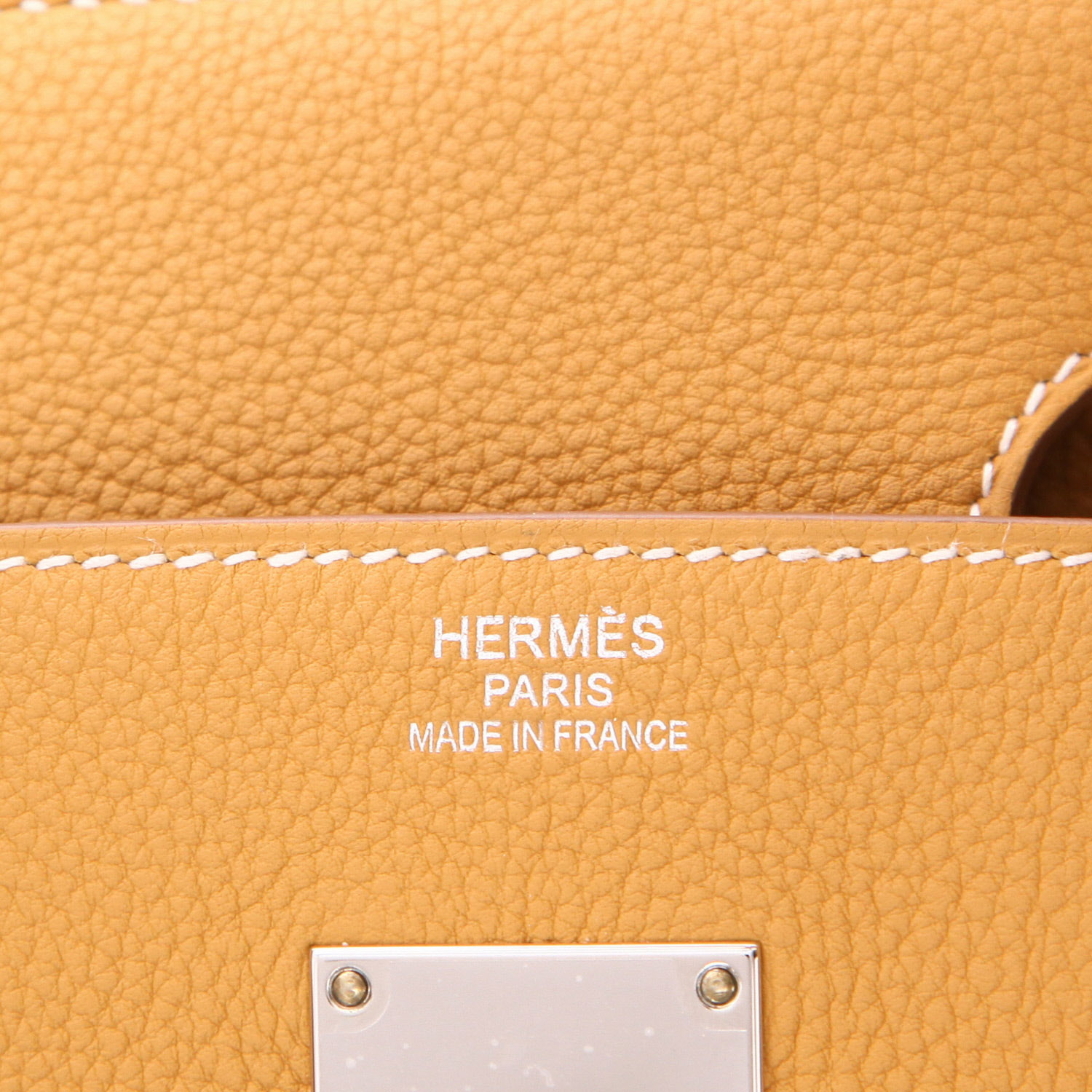 Sac de week end Hermès  Haut à Courroies en denim bleu et cuir togo Sésame - Detail D2