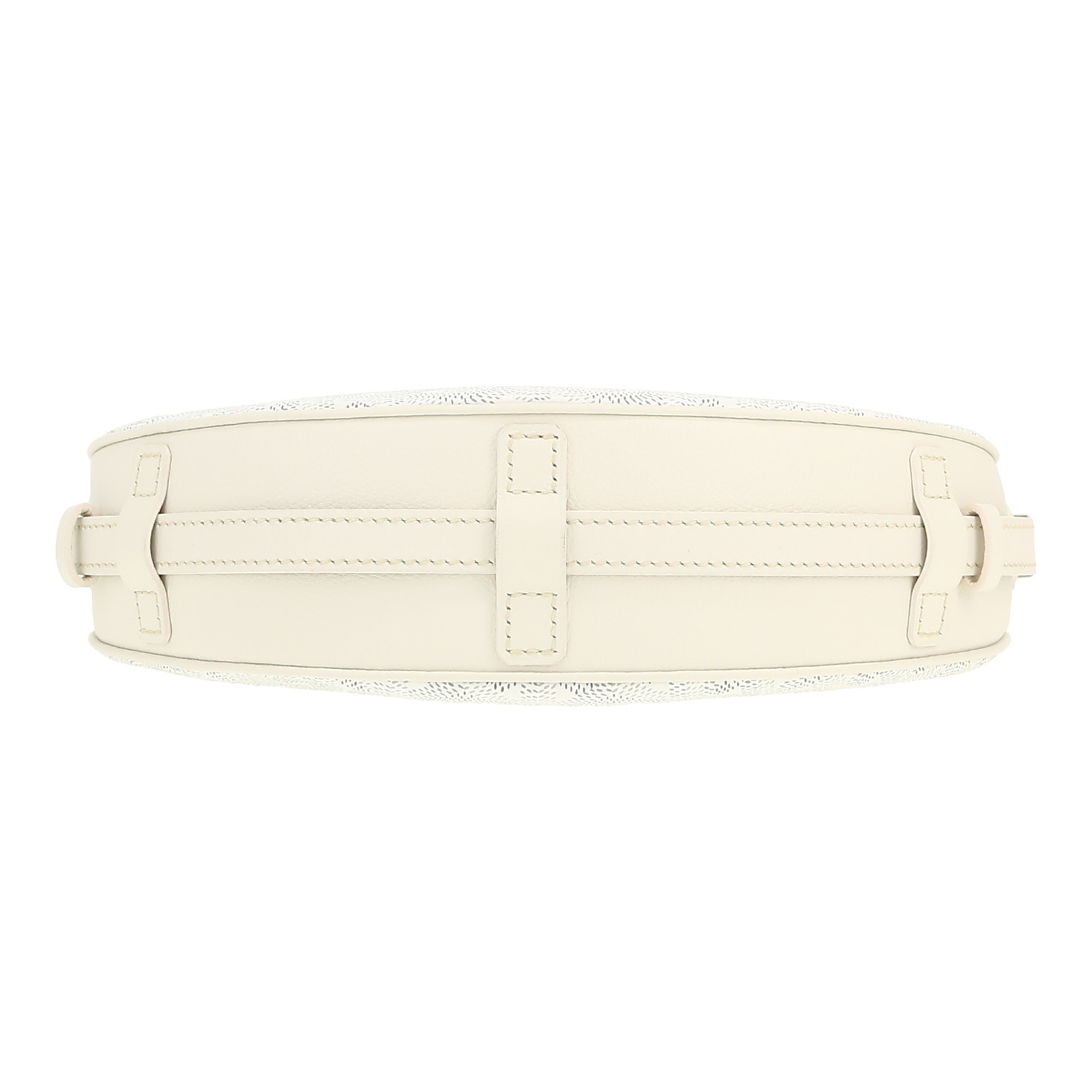 Sac bandoulière Goyard  Hirondelle en toile Goyardine blanche et cuir blanc - Detail D1