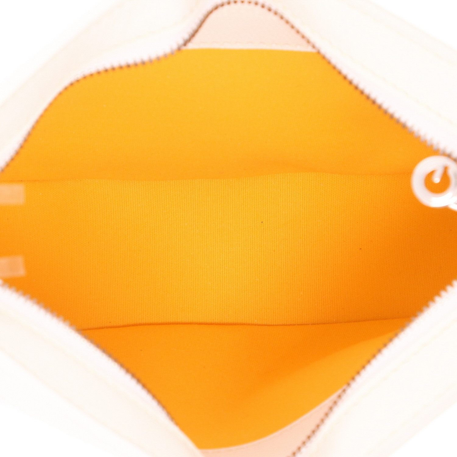 Goyard  Hirondelle shoulder bag  in white Goyard canvas  and white leather - Detail D3